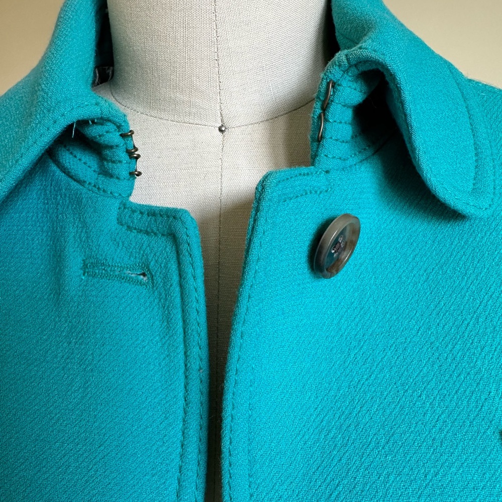 J. Crew Vibrant Blue Trench Coat - Picture 2 of 8